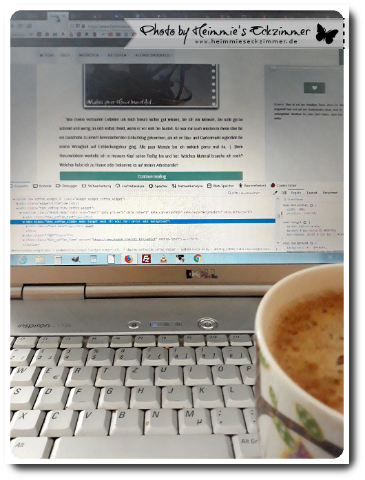 Picture my Day-Day Ausgabe 31: Erste Tasse Kaffee und mein Laptop.